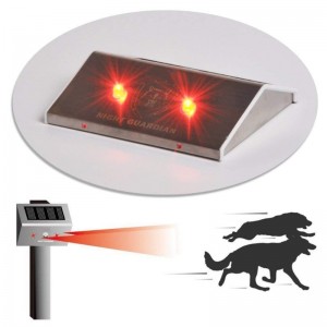 Solar Powered RED eye pro LED wolve Predator Deterrent Light