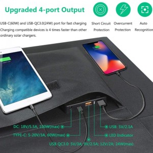100W Solar folding bags