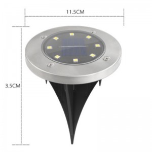 Waterproof 8 LED IP65 Solar Powered Under-Ground Park Lamp Outdoor Lawn Pathway Garden Led Solar Ground Lights With Induction