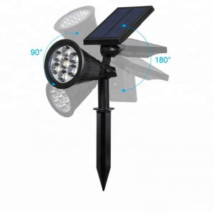 7 Colors Transform Sensor Waterproof Mounted Outdoor Fence Wall Portable Solar Powered Rechargeable Outdoor Garden Lamp