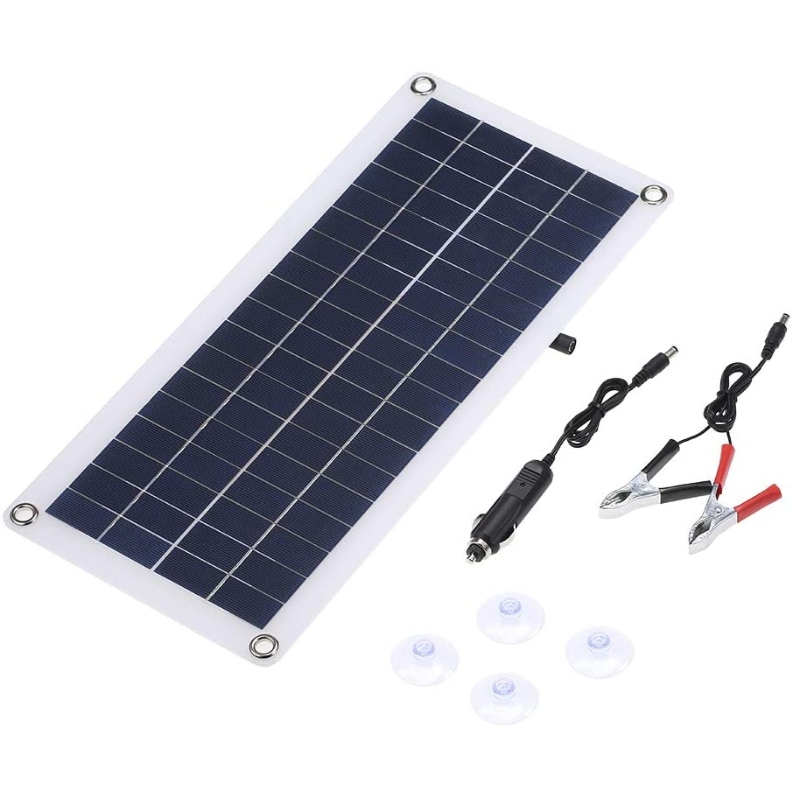 TYL 12W 18V 435*200*2.5mm Polysilicon Solar Panel for RV Roof Boat DC5V/DC12V 12W Dual Output Double USB Interface