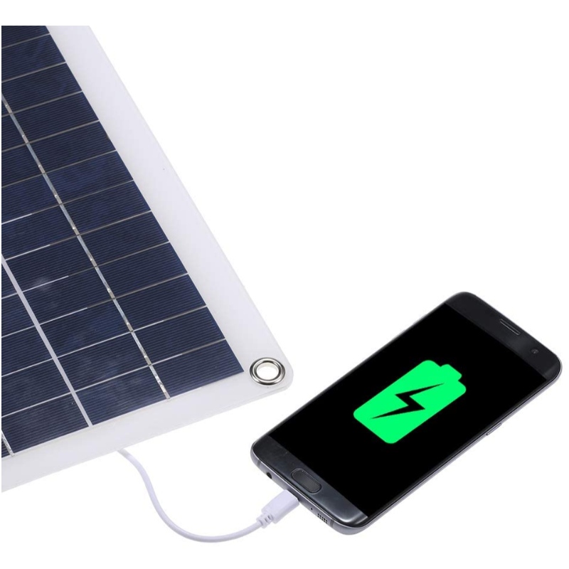 TYL 12W 18V 435*200*2.5mm Polysilicon Solar Panel for RV Roof Boat DC5V/DC12V 12W Dual Output Double USB Interface