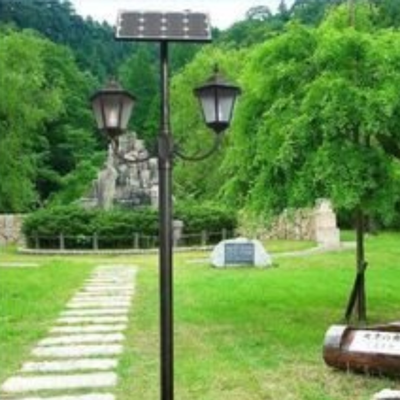 Solar garden light.